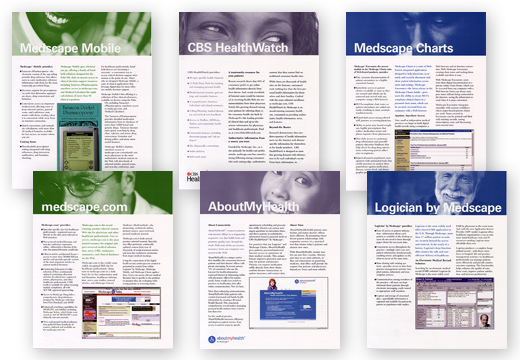 Medscape product sheets