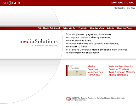 Media Solutions home page